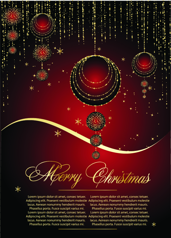 free vector Exquisite christmas cards vector
